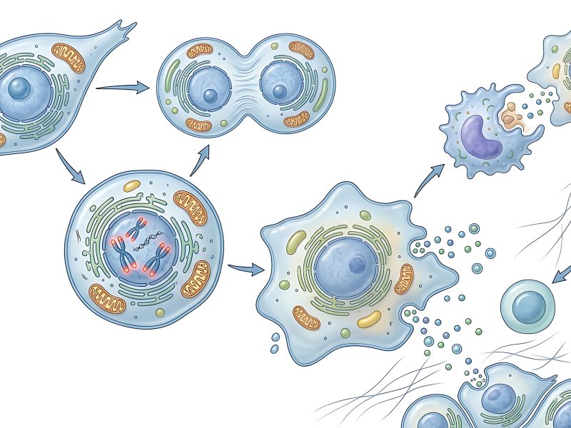 Cellular Senescence Adaptation Illustration